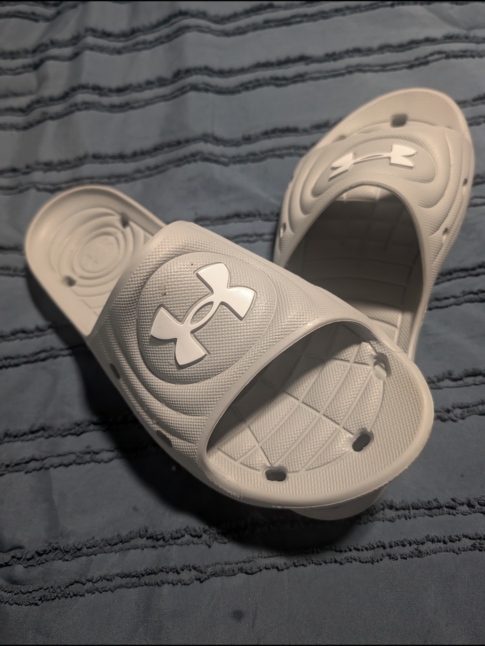 Under Armour Gray Slide Sandals